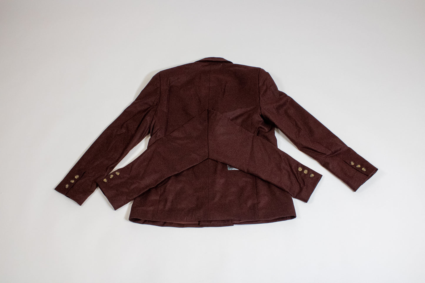 Burgundy Cashmere Wool Suit Jacket